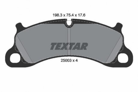 Комплект тормозных колодок, дисковый тормоз TEXTAR 2500301