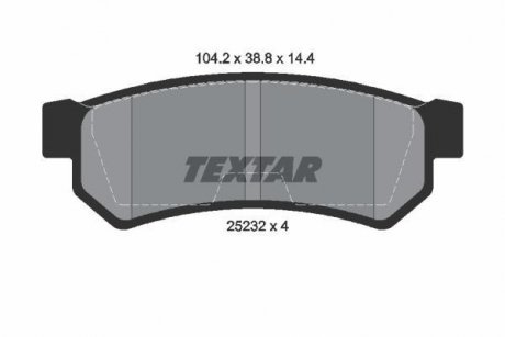 Гальмівні колодки, дискове гальмо (набір) TEXTAR 2523201