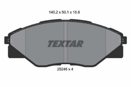 Комплект гальмівних колодок, дискове гальмо TEXTAR 2524601 (фото 1)