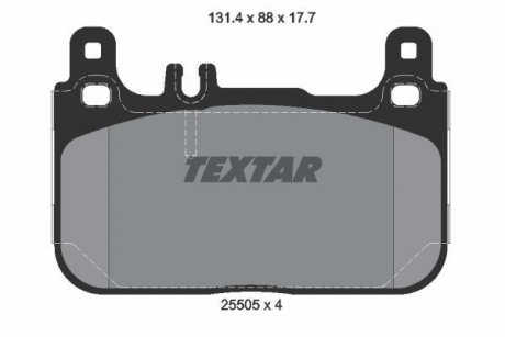 Комплект тормозных колодок TEXTAR 2550501 (фото 1)