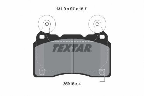 Комплект тормозных колодок TEXTAR 2591501 (фото 1)