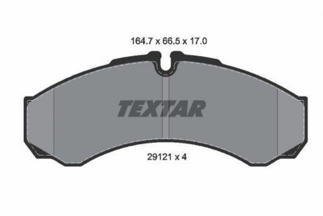 Комплект тормозных колодок, дисковый тормоз TEXTAR 2912111 (фото 1)