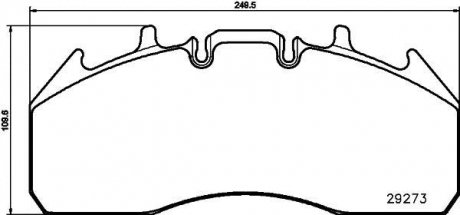Тормозные колодки, дисковый тормоз (набор) TEXTAR 2927301 (фото 1)