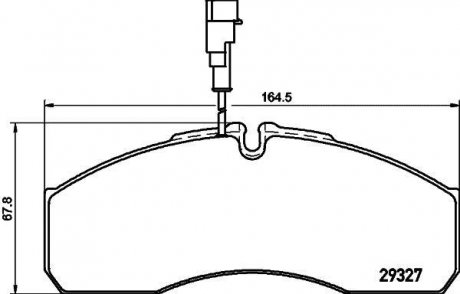 Комплект тормозных колодок, дисковый тормоз TEXTAR 2932701 (фото 1)