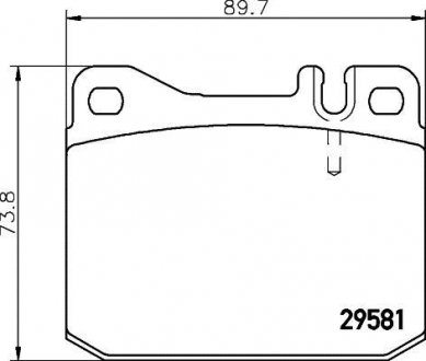 Комплект тормозных колодок, дисковый тормоз TEXTAR 2958105 (фото 1)