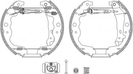 Гальмівні колодки барабанні, набір RENAULT T. KANGOO 2005-, DACIA LOGAN 2007- TEXTAR 84069300 (фото 1)