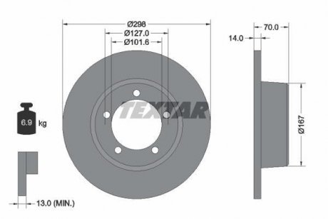 Тормозной диск TEXTAR 92040600