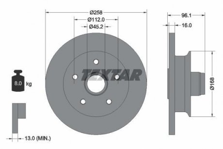 Тормозной диск TEXTAR 92053000 (фото 1)