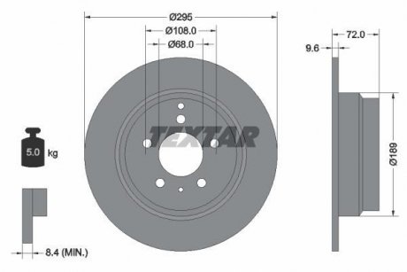 Тормозной диск TEXTAR 92066803