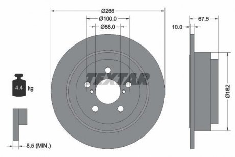 Тормозной диск TEXTAR 92082000 (фото 1)