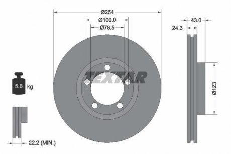 Тормозной диск TEXTAR 92088100 (фото 1)