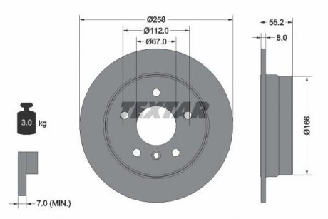 Тормозной диск TEXTAR 92099703 (фото 1)