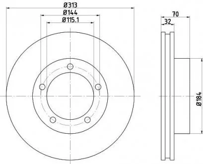 Тормозной диск TEXTAR 92108103