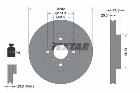 Тормозной диск TEXTAR 92110100 (фото 1)