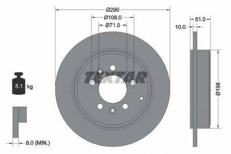 Тормозной диск TEXTAR 92112000 (фото 1)