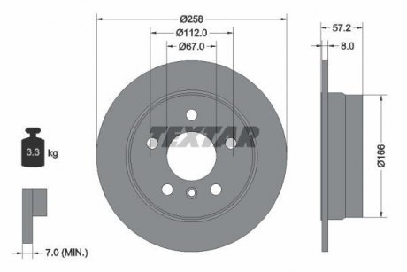 Гальмівний диск TEXTAR 92132103 (фото 1)