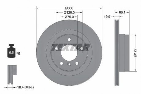 Тормозной диск TEXTAR 92133003