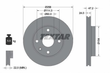 Тормозной диск TEXTAR 92133500 (фото 1)
