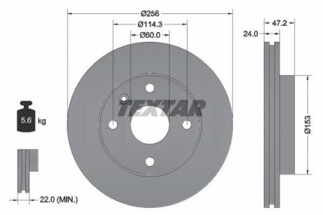 Гальмівний диск TEXTAR 92133600