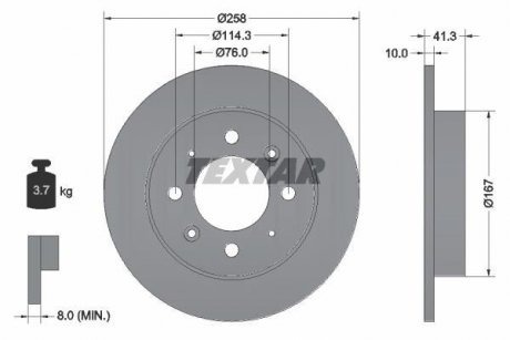 Тормозной диск TEXTAR 92134303 (фото 1)
