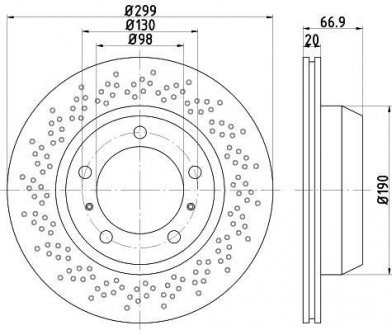 Тормозной диск задний TEXTAR 92165303 (фото 1)