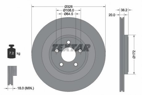 Тормозной диск TEXTAR 92178005 (фото 1)