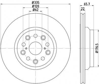 Тормозной диск TEXTAR 92224503 (фото 1)