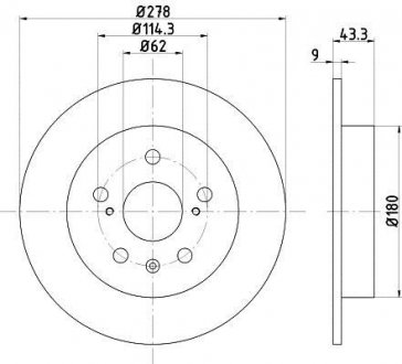 Тормозной диск TEXTAR 92225303 (фото 1)