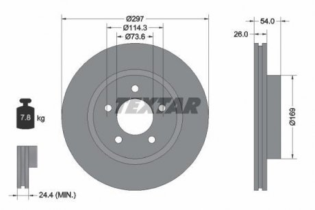 Тормозной диск TEXTAR 92230003 (фото 1)