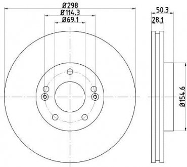 Тормозной диск TEXTAR 92253603 (фото 1)