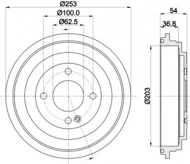 Гальмівний барабан задн HYUNDAI ACCENT IV, ACCENT V, I20 ACTIVE, I20 II, SOLARIS, KIA RIO III, RIO IV 1.0-1.6D 11.10- TEXTAR 94046700