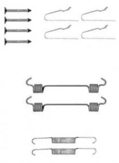 Монтажний набір гальмівної колодки (ZF) MERCEDES M (W163) CHRYSLER 300C DODGE CHALLENGER, CHARGER FORD USA EXPLORER, WINDSTAR JEEP CHEROKEE, GRAND CHEROKEE I, WRANGLER II 2.3-6.4 09.91- TEXTAR 97034600