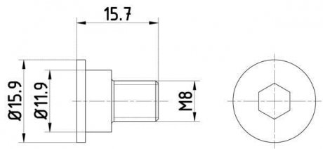 Болт, диск гальмівного механізму TEXTAR TPM0003 (фото 1)
