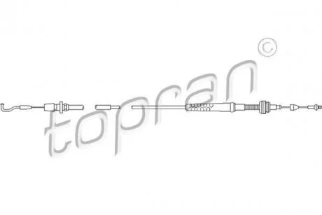 Тросик газу TOPRAN / HANS PRIES 102647