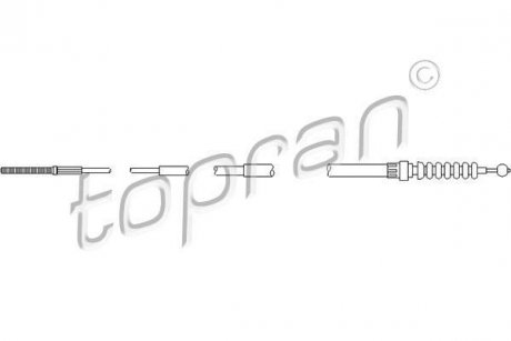 Трос, стояночная тормозная система TOPRAN / HANS PRIES 103063