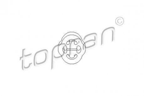 Кронштейн, глушник TOPRAN / HANS PRIES 104183 (фото 1)