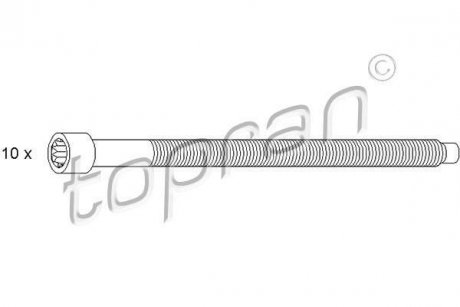 Набор болтов головки цилидров TOPRAN / HANS PRIES 109676 (фото 1)