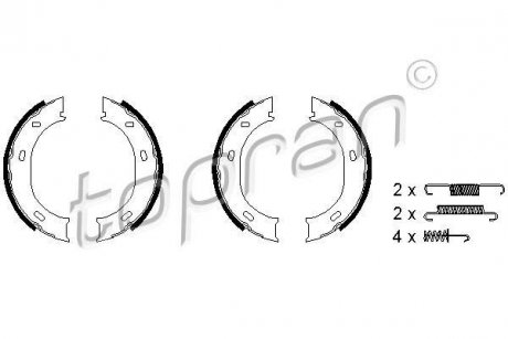 Гальмівні колодки ручного гальма TOPRAN / HANS PRIES 110457