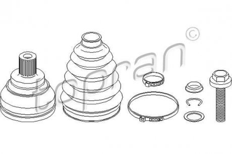 Шрус зовнішній. TOPRAN / HANS PRIES 110805