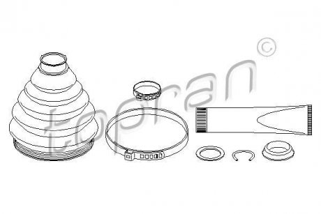 Пильовик привідного валу (набір) TOPRAN / HANS PRIES 110970