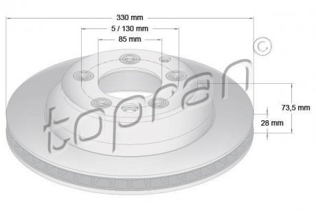 Гальмівний диск TOPRAN / HANS PRIES 111290