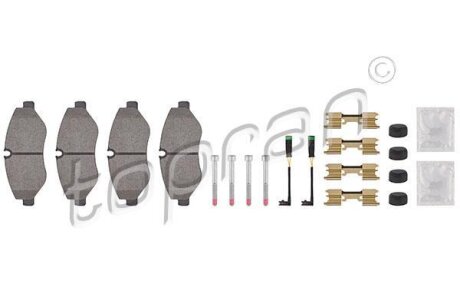 Фото 1 - комплект гальмівних накладок, дискове гальмо TOPRAN / HANS PRIES 111655 Комплект гальмівних накладок, дискове гальмо TOPRAN / HANS PRIES 111655 (фото 1)