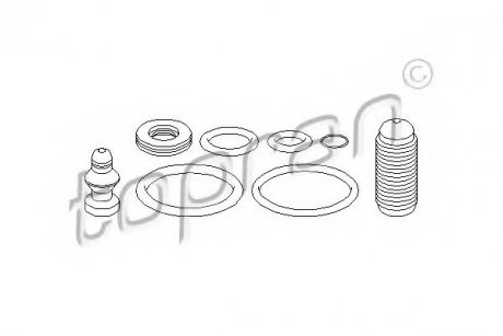 Ремкомплект (з гвинтом) AUDI A2, A3, A4 B5, A4 B6, A4 B7, A6 C5 FORD GALAXY I SEAT ALHAMBRA, ALTEA, ALTEA XL, AROSA, CORDOBA, IBIZA III, IBIZA IV, IBIZA IV SC, LEON, TOLEDO II 1.2D-5.0D 01.95- TOPRAN / HANS PRIES 111940 (фото 1)