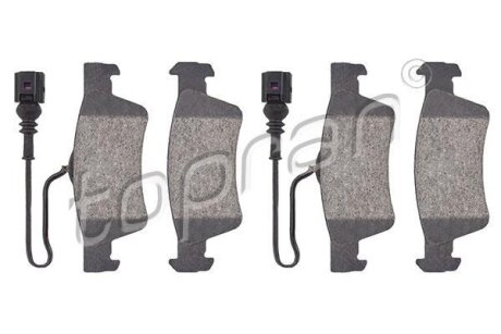 Комплект гальмівних накладок, дискове гальмо TOPRAN / HANS PRIES 112170