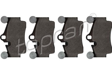 Комплект гальмівних накладок, дискове гальмо TOPRAN / HANS PRIES 114563
