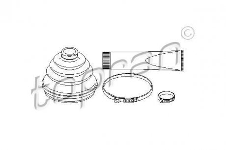 Пильовик привідного валу (набір) TOPRAN / HANS PRIES 202424