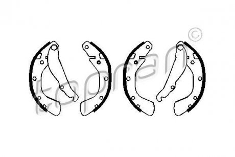 Гальмівні колодки (набір) TOPRAN / HANS PRIES 202460