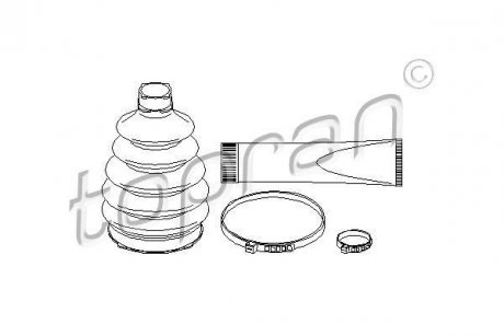 Пыльник приводного вала.) TOPRAN / HANS PRIES 205765 (фото 1)