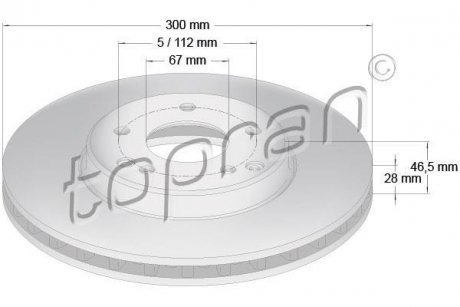 Тормозной диск TOPRAN / HANS PRIES 400 855