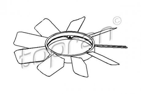 Крыльчатка вентилятора TOPRAN / HANS PRIES 401000 (фото 1)